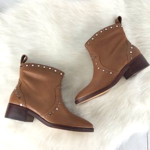 Dolce Vita Tobin Tan Western Ankle Booties 7